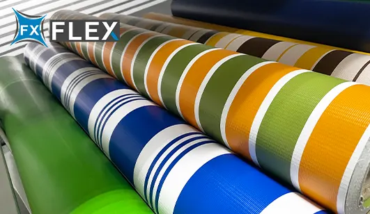 customized pvc stripe tarpaulin factory PVC Laminated Fabric